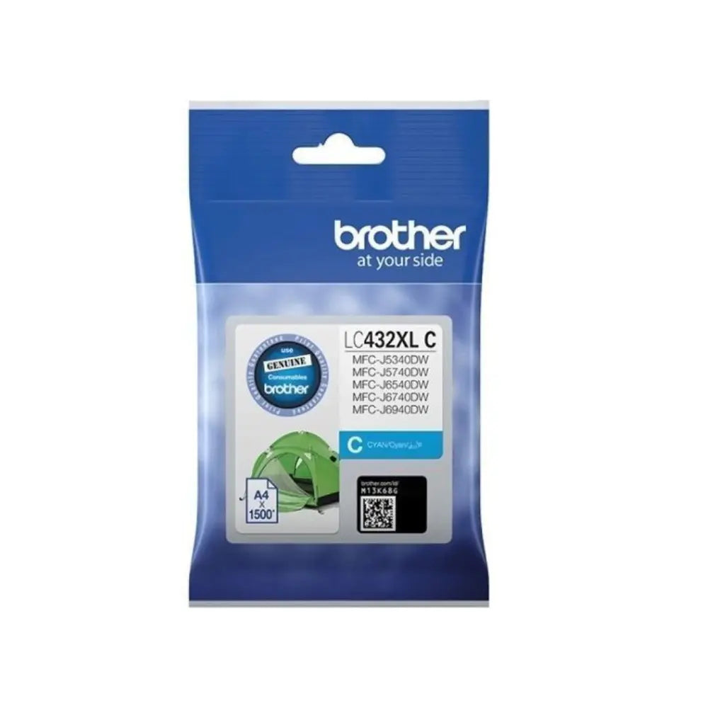 Brother B432XLC Ink Cartridge – Extra High-Yield, Vibrant Cyan & Reliable Performance