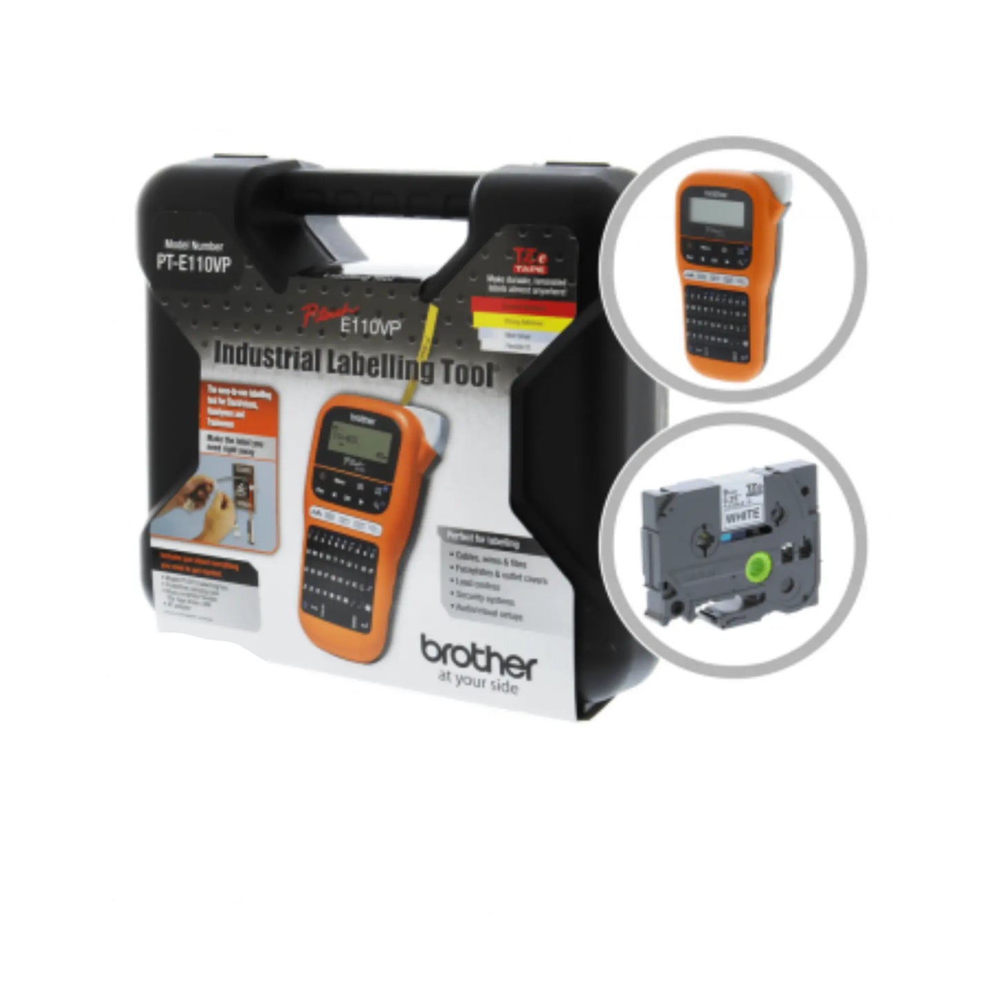 Brother PT-E110VP P-Touch Handheld Label Maker – Durable & Professional Labeling