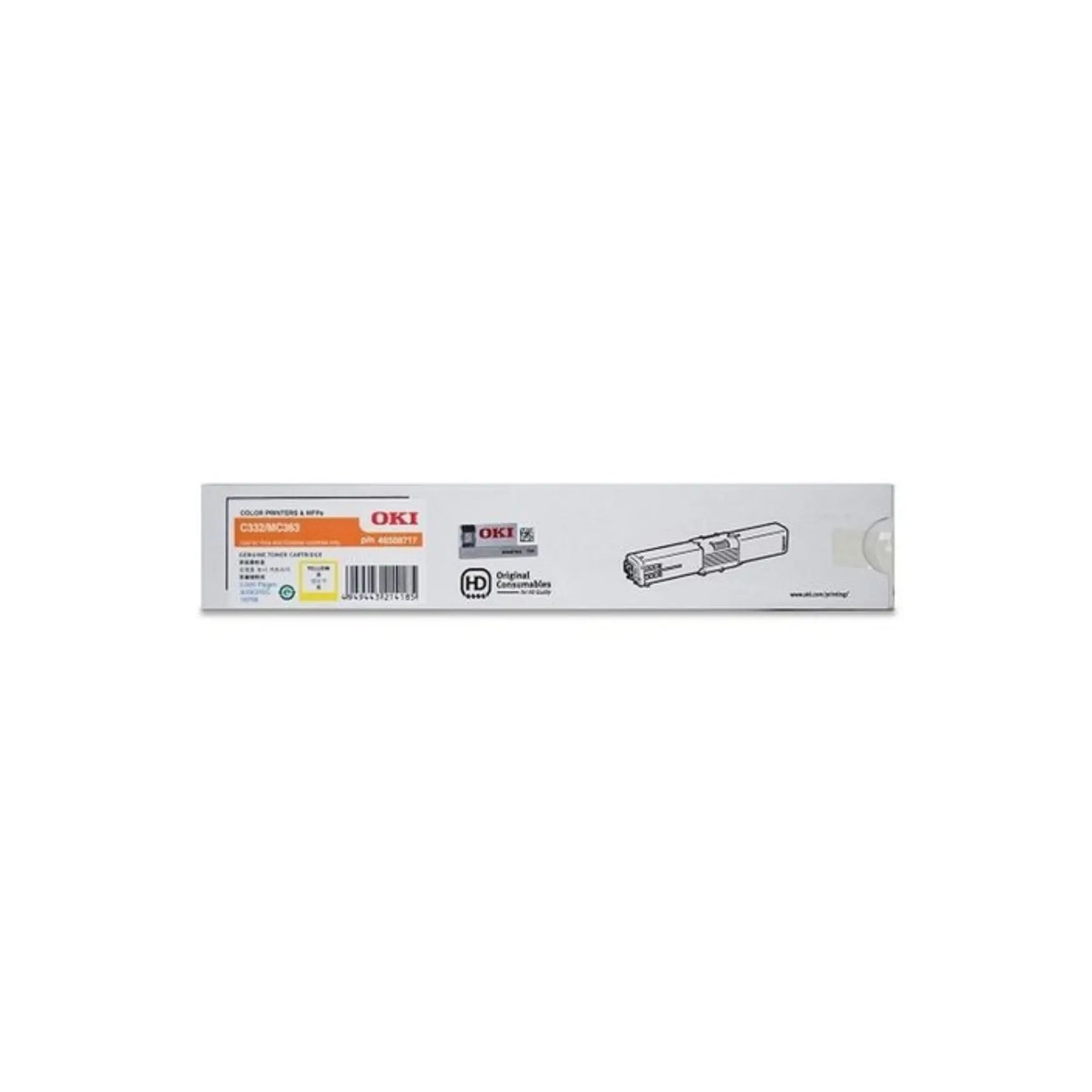 Oki O332Y Genuine Yellow Laser Toner Cartridge