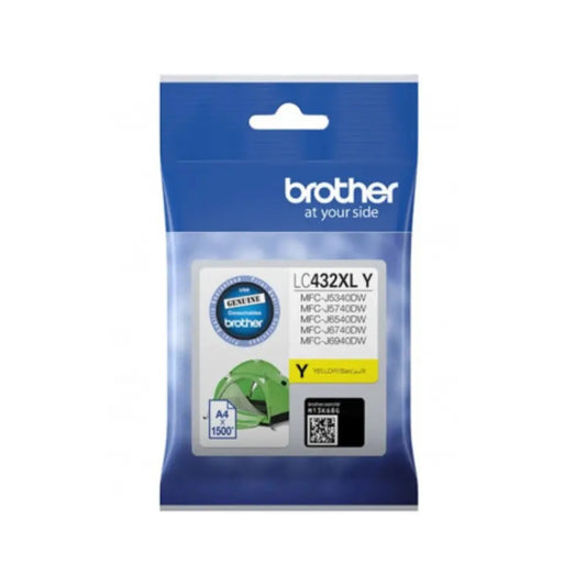 Brother B432XLY Ink Cartridge – Extra High-Yield, Vibrant Yellow & Reliable Performance