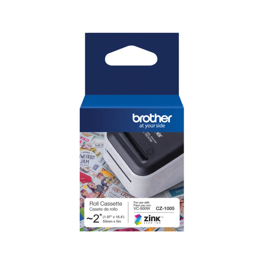 Brother CZ-1005 Full-Colour Continuous Label Roll – 50mm Wide – Vibrant, Customizable Printing