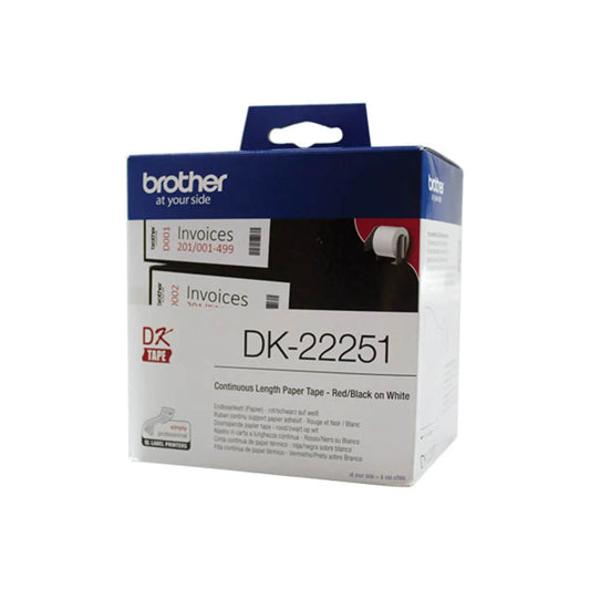 Brother DK-22251 Continuous Paper Label Roll – 62mm x 15.24m (White) – Versatile & High-Quality Labels