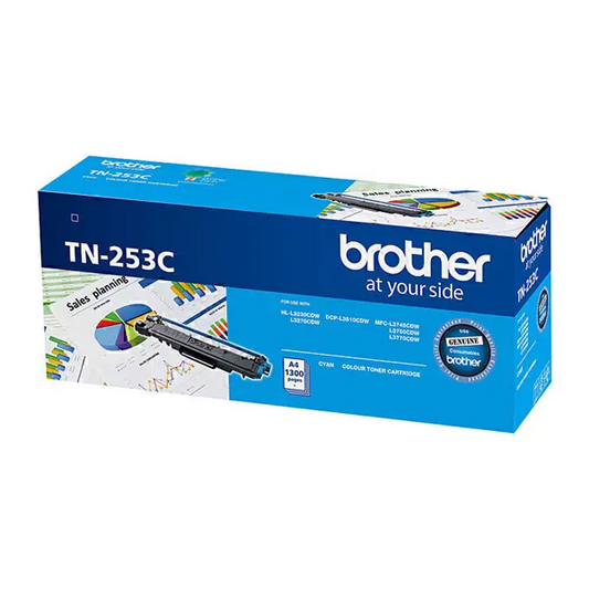 Brother TN-253 Genuine Toner Cartridge – Cyan