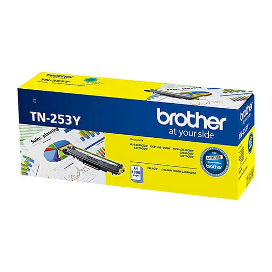 Brother TN-253 Genuine Toner Cartridge – Yellow