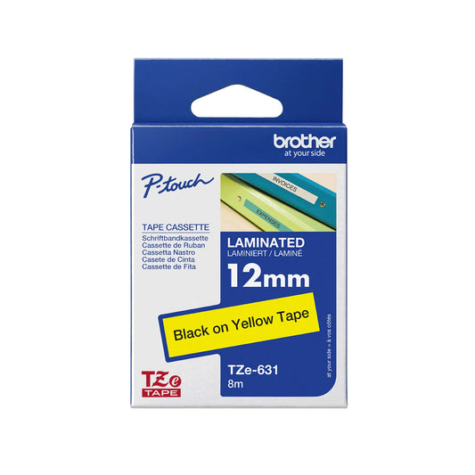 Genuine Brother TZe-131 Labelling Tape – 12mm x 8m (Black on Clear) – Professional & Versatile Labeling