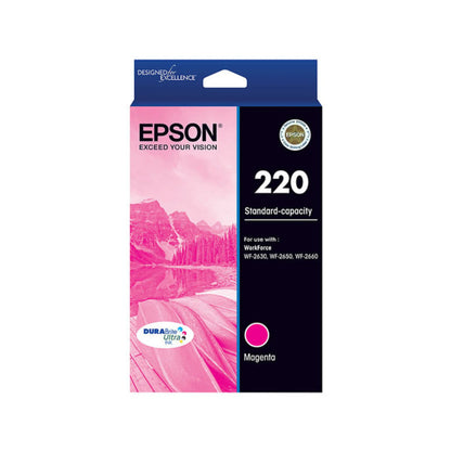Epson E220M Ink Cartridge – Standard-Yield, Vivid Magenta & Reliable Performance
