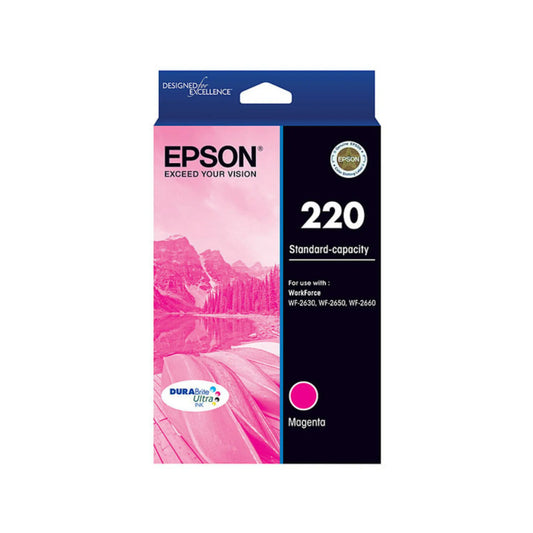 Epson E220M Ink Cartridge – Standard-Yield, Vivid Magenta & Reliable Performance
