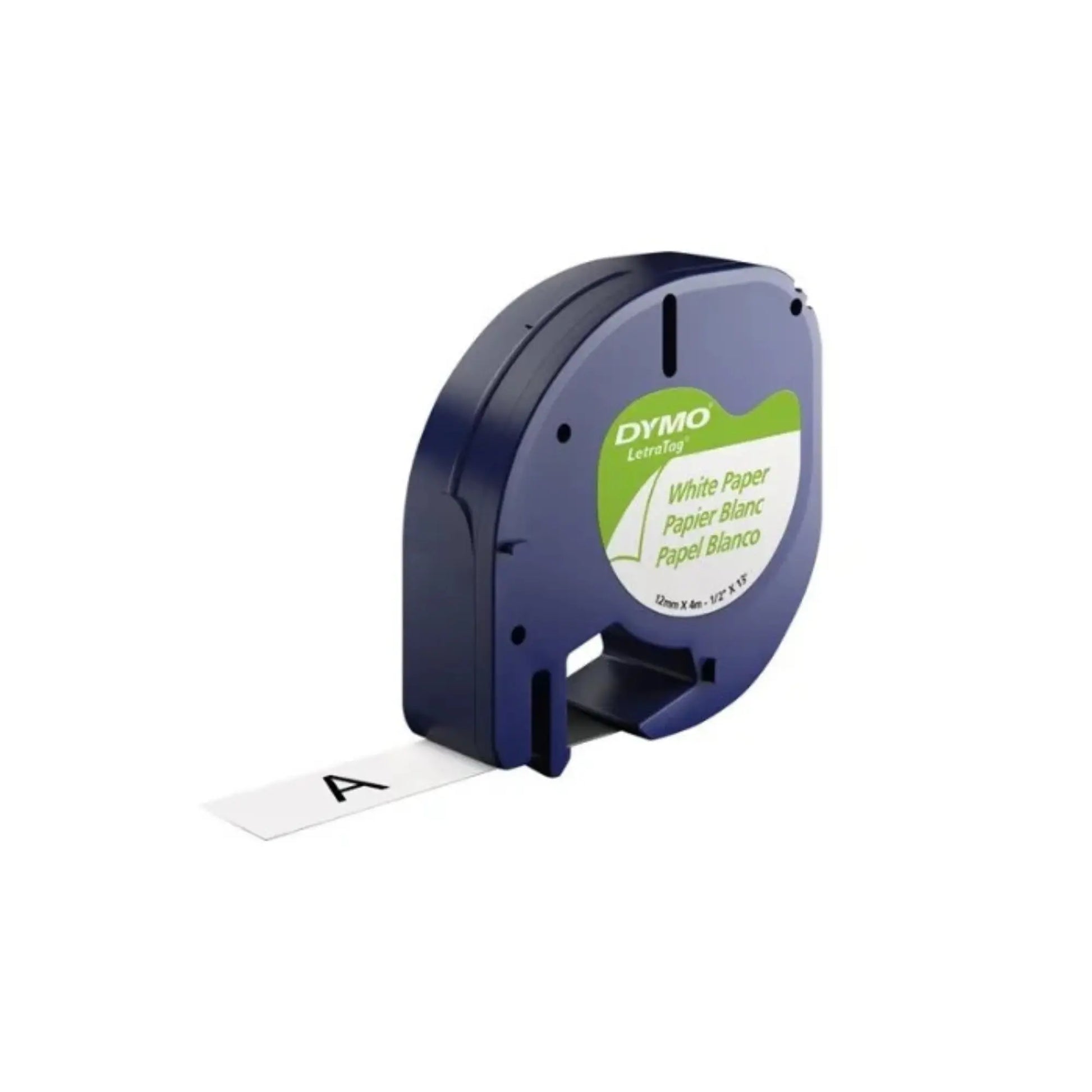 DYMO LT Paper Label Tape – 12mm x 4m (White, 2-Pack) – Reliable & Cost-Effective Labeling