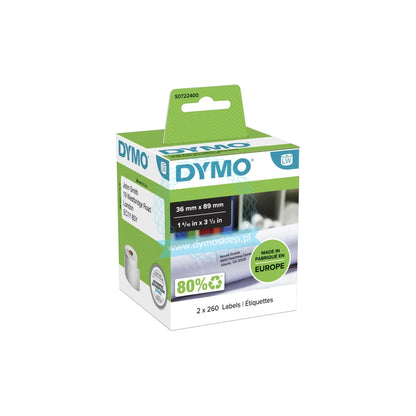DYMO LabelWriter Large Address Labels – 89mm x 36mm – Clear, Professional, and Smudge-Free
