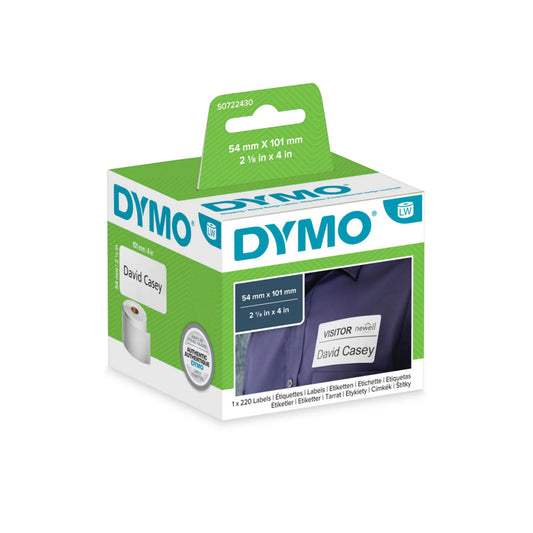 DYMO 0722430 LabelWriter Standard Shipping Labels – 54mm x 101mm – High-Quality, Smudge-Free Labels