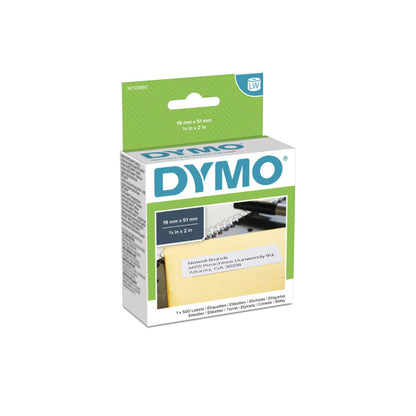 DYMO LW Address Labels – 19mm x 51mm – Clear, Professional, and Smudge-Free
