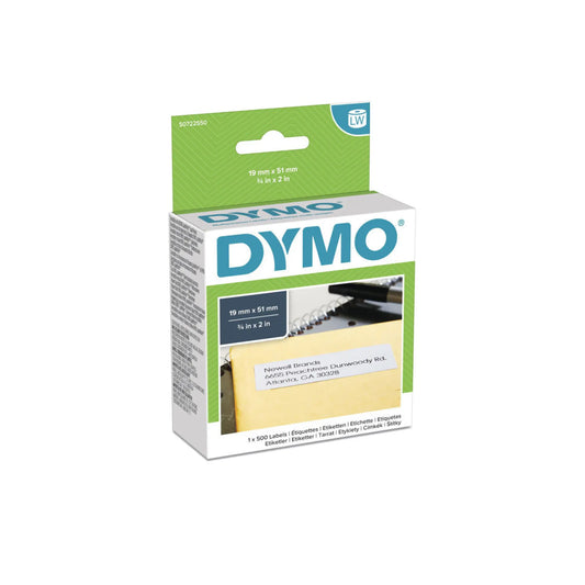 DYMO LW Address Labels – 19mm x 51mm – Clear, Professional, and Smudge-Free
