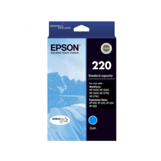 Epson E220C Ink Cartridge – Standard-Yield, Vibrant Cyan & Reliable Performance
