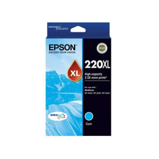 Epson E220CXL Ink Cartridge – High-Yield, Vibrant Cyan & Reliable Performance
