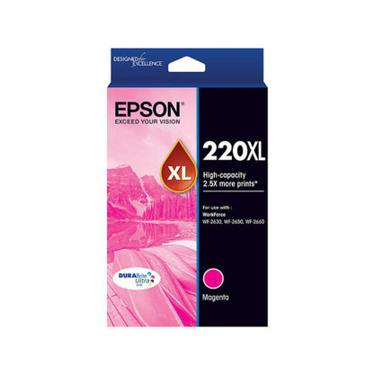 Epson E220MXL Ink Cartridge – High-Yield, Vivid Magenta & Reliable Performance
