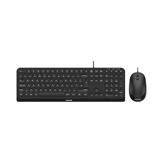 Philips Wired Keyboard & Mouse Combo (PHSPT6334) – Reliable & Comfortable Typing and Navigation