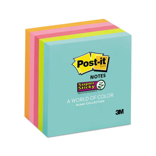 Post-it Notes 654-5SSMIA (Pack of 5) – Super Sticky & Vibrant for Better Organization