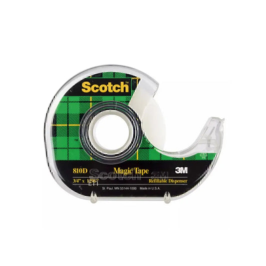 SCT 810 Invisible Tape with Dispenser (19mm x 33m, Box of 6) – Strong, Clear & Versatile