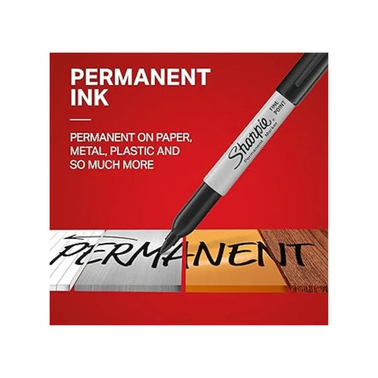 Sharpie Fine Point Permanent Marker – Black (Box of 12) | Bold & Reliable Marking